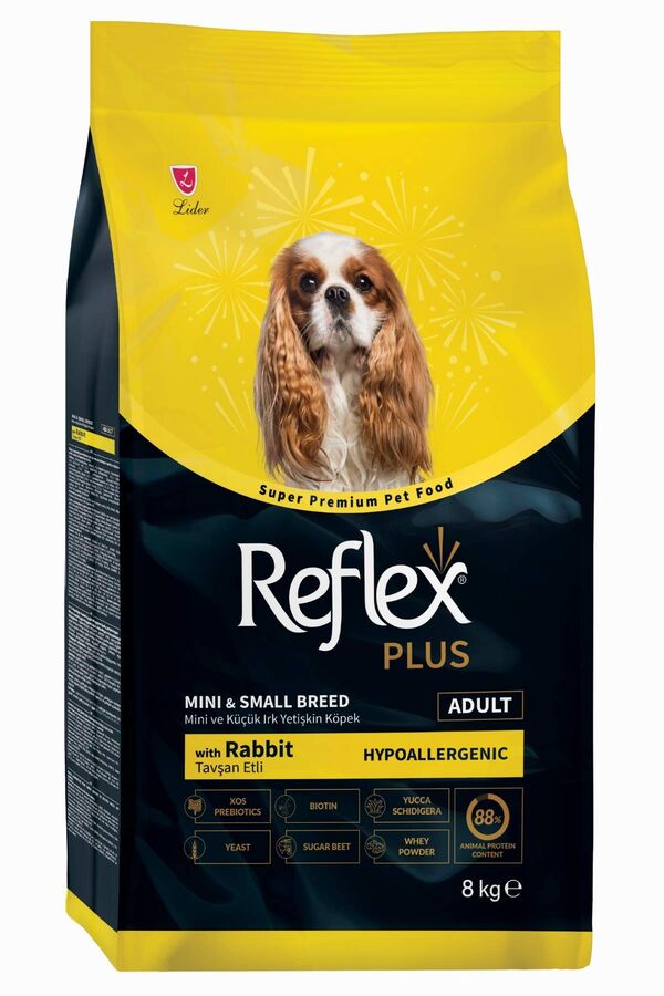 Reflex Plus Tavşan Etli Mini ve Küçük Irk Yetişkin Köpek Maması 8kg
