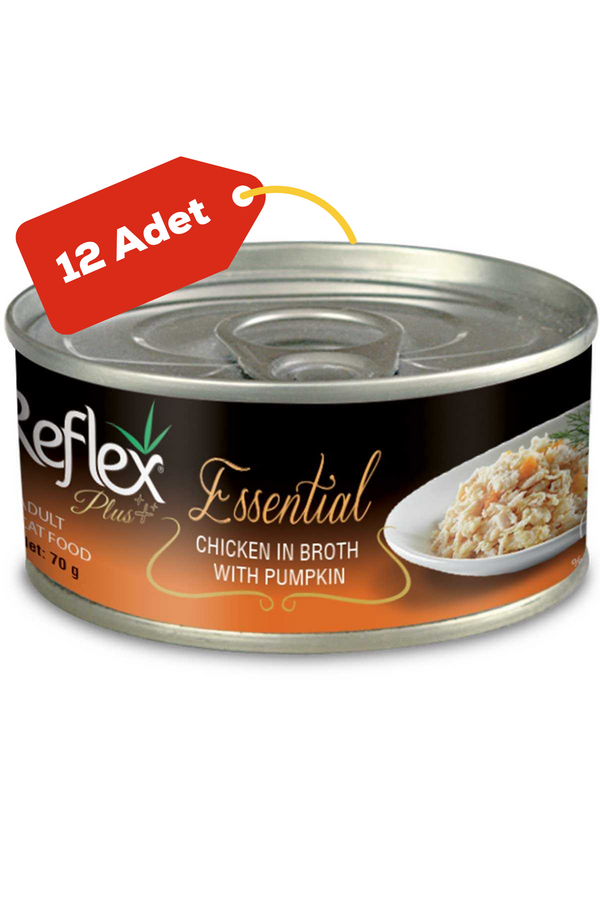 Reflex Plus Tavuk ve Balkabaklı Kedi Konservesi 12x70gr 12li
