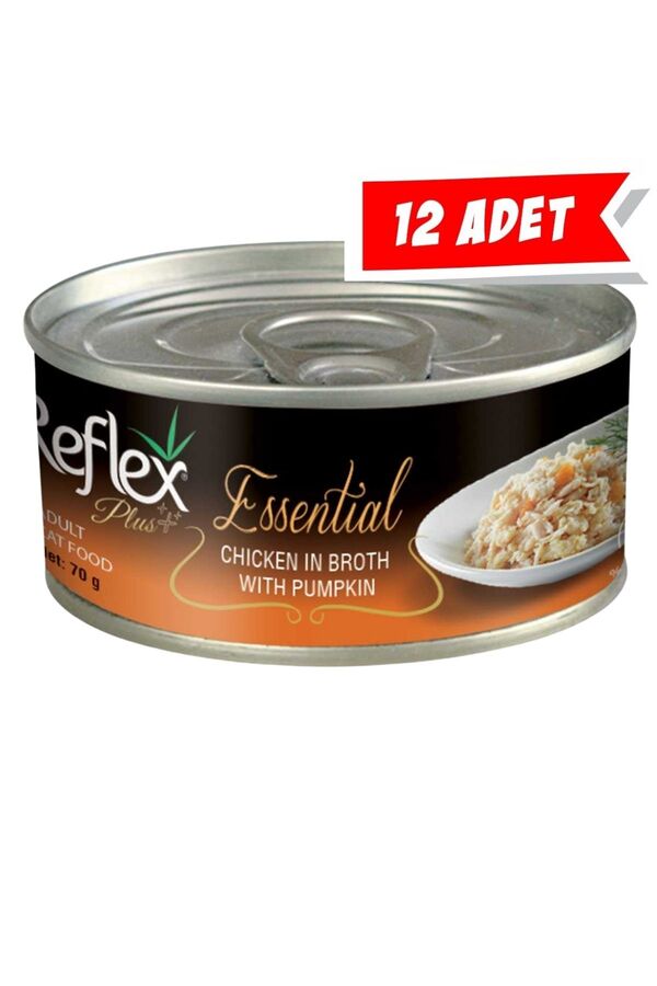 Reflex Plus Tavuk ve Balkabaklı Kedi Konservesi 12x70gr 12li