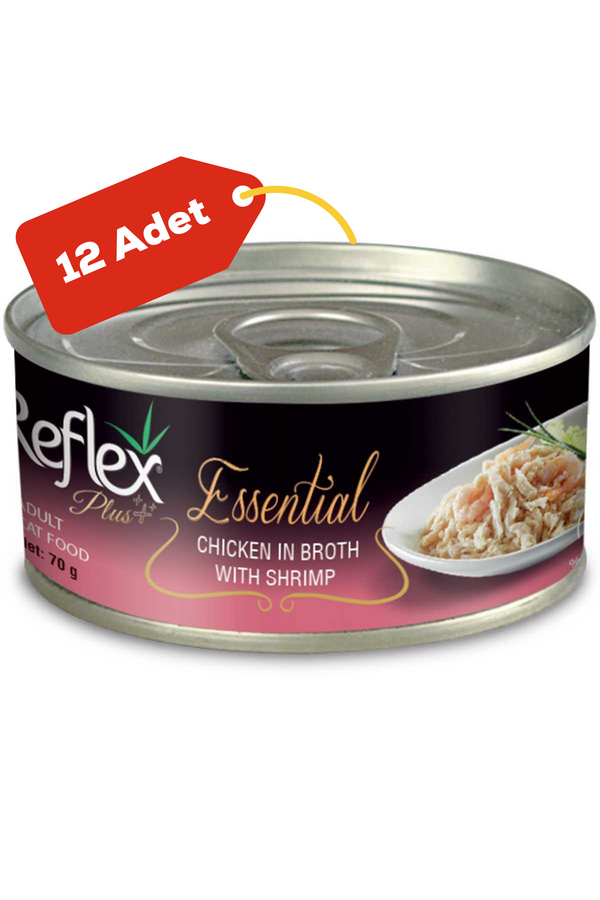 Reflex Plus Tavuk ve Karidesli Kedi Konservesi 12x70gr 12li