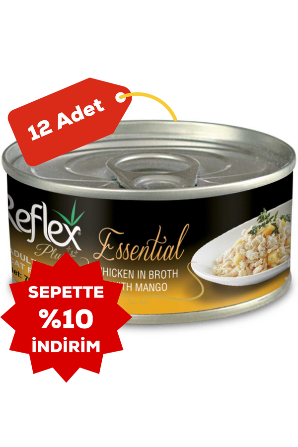 Reflex Plus Tavuk ve Mangolu Kedi Konservesi 12x70gr 12li