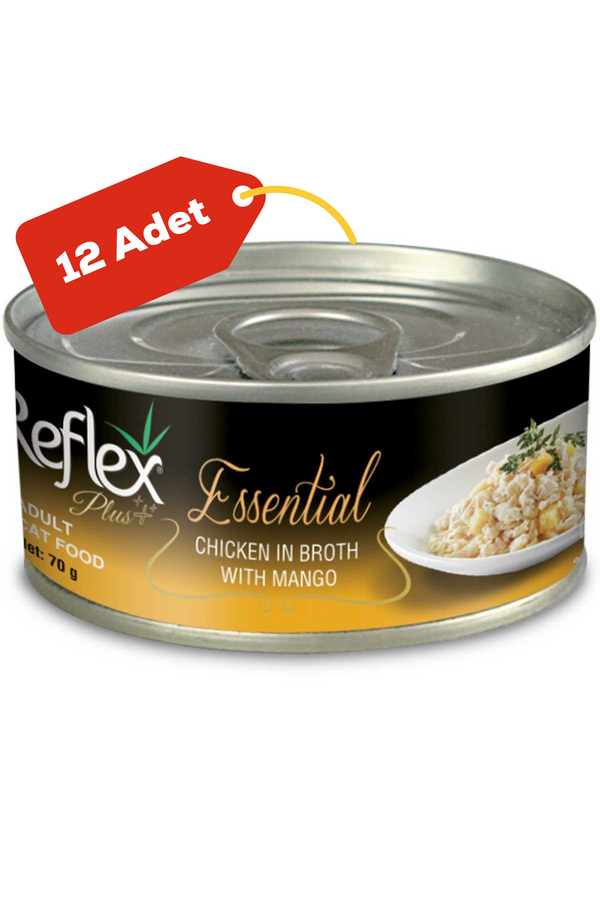 Reflex Plus Tavuk ve Mangolu Kedi Konservesi 12x70gr 12li