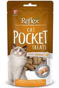 REFLEX - Reflex Pocket Anti Hairball Sığır Etli Ve Maltlı Kedi Ödülü 60gr REFLEX - Reflex Pocket Anti Hairball Sığır Etli Ve Maltlı Kedi Ödülü 60gr