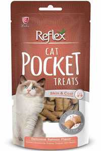 REFLEX - Reflex Pocket Deri ve Tüy Sağlığı İçin Somonlu Kedi Ödülü 60gr REFLEX - Reflex Pocket Deri ve Tüy Sağlığı İçin Somonlu Kedi Ödülü 60gr