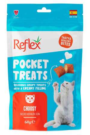 REFLEX - Reflex Pocket Treats Seçici Yetişkin Kedi Ödül Maması 60gr REFLEX - Reflex Pocket Treats Seçici Yetişkin Kedi Ödül Maması 60gr