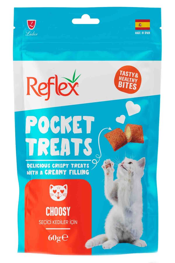 Reflex Pocket Treats Seçici Yetişkin Kedi Ödül Maması 60gr Reflex Pocket Treats Seçici Yetişkin Kedi Ödül Maması 60gr