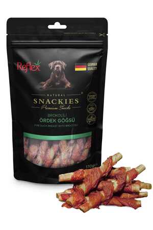 Reflex Snackies Brokolili Ördek Göğsü Köpek Ödül Maması 170gr - Thumbnail (2)