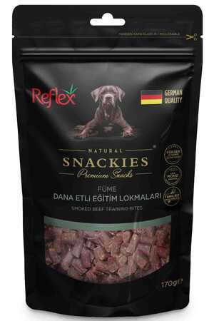 REFLEX - Reflex Snackies Füme Dana Etli Eğitim Lokmaları Köpek Ödül Maması 170gr