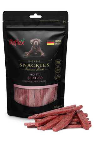 REFLEX - Reflex Snackies Keçi Etli Şeritler Köpek Ödül Maması 170gr