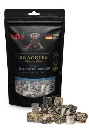 Reflex Snackies Morina Balık Derisi Küpleri Köpek Ödül Maması 130gr - Thumbnail (2)