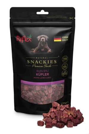 REFLEX - Reflex Snackies Natural Kuzu Etli Küp Tahılsız Köpek Ödül Maması 170gr REFLEX - Reflex Snackies Natural Kuzu Etli Küp Tahılsız Köpek Ödül Maması 170gr