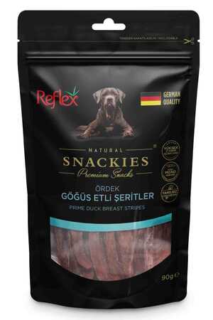 REFLEX - Reflex Snackies Ördek Göğüs Etli Şeritler Köpek Ödül Maması 90gr