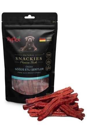 Reflex Snackies Ördek Göğüs Etli Şeritler Köpek Ödül Maması 90gr - Thumbnail (2)