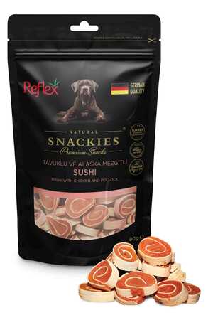 Reflex Snackies Tavuklu ve Balıklı Sushi Köpek Ödül Maması 90gr - Thumbnail (2)