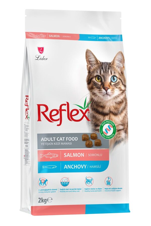 Reflex Somonlu ve Hamsili Yetişkin Kedi Maması 2kg