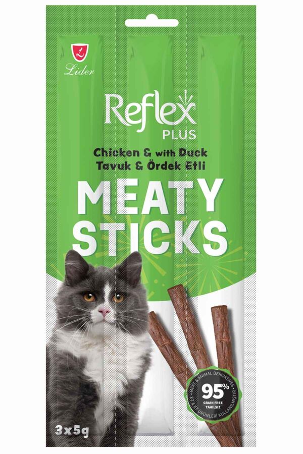 Reflex Stick Tavuk ve Ördekli Kedi Ödül Çubuğu 3x5gr Reflex Stick Tavuk ve Ördekli Kedi Ödül Çubuğu 3x5gr