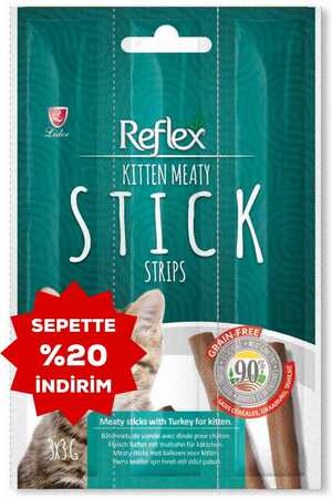 Reflex Stick Kitten Hindili Yavru Kedi Ödülü 3x5gr - Thumbnail
