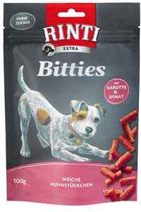 RINTI - Rinti Extra Bitties Havuç+Ispanak+ Köpek Ödülü 100gr