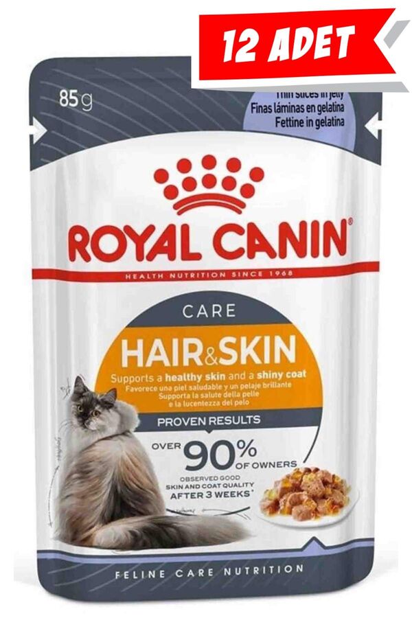 Royal Canin Hair & Skin Jöleli Kedi Konservesi 12x85gr 12li