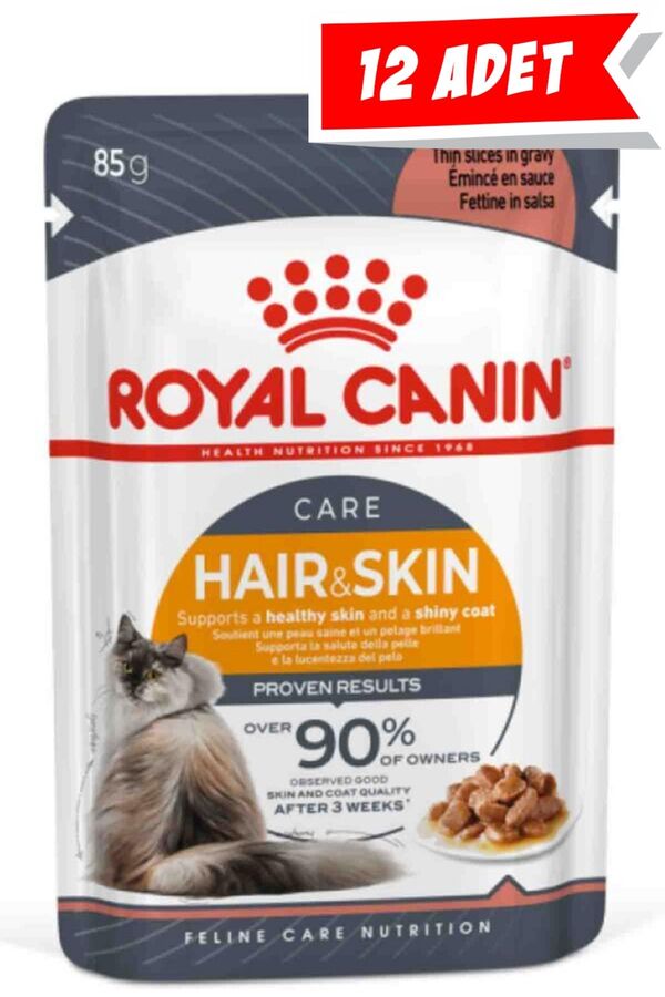 Royal Canin Hair&Skin Gravy Kedi Konservesi 12x85gr 12li