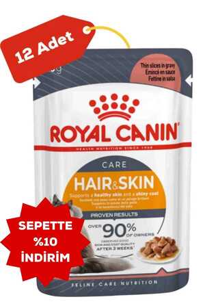 Royal Canin Hair&Skin Gravy Kedi Konservesi 12x85gr 12li
