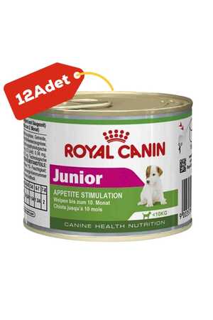 ROYAL CANIN - Royal Canin Junior Mini Küçük Irk Yavru Köpek Konservesi 12x195gr 12li