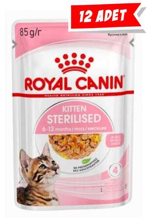 ROYAL CANIN - Royal Canin Kitten Gravy Sterilised Kısırlaştırılmış Yavru Kedi Konservesi 12x85gr 12li