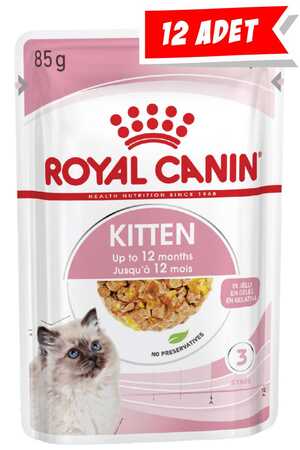 ROYAL CANIN - Royal Canin Kitten Jelly Yavru Kedi Konservesi 12x85gr 12li ROYAL CANIN - Royal Canin Kitten Jelly Yavru Kedi Konservesi 12x85gr 12li