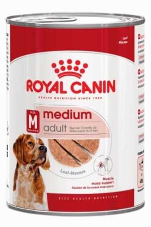 ROYAL CANIN - Royal Canin Loaf Mousse Orta Irk Ezme Yetişkin Köpek Konservesi 410gr