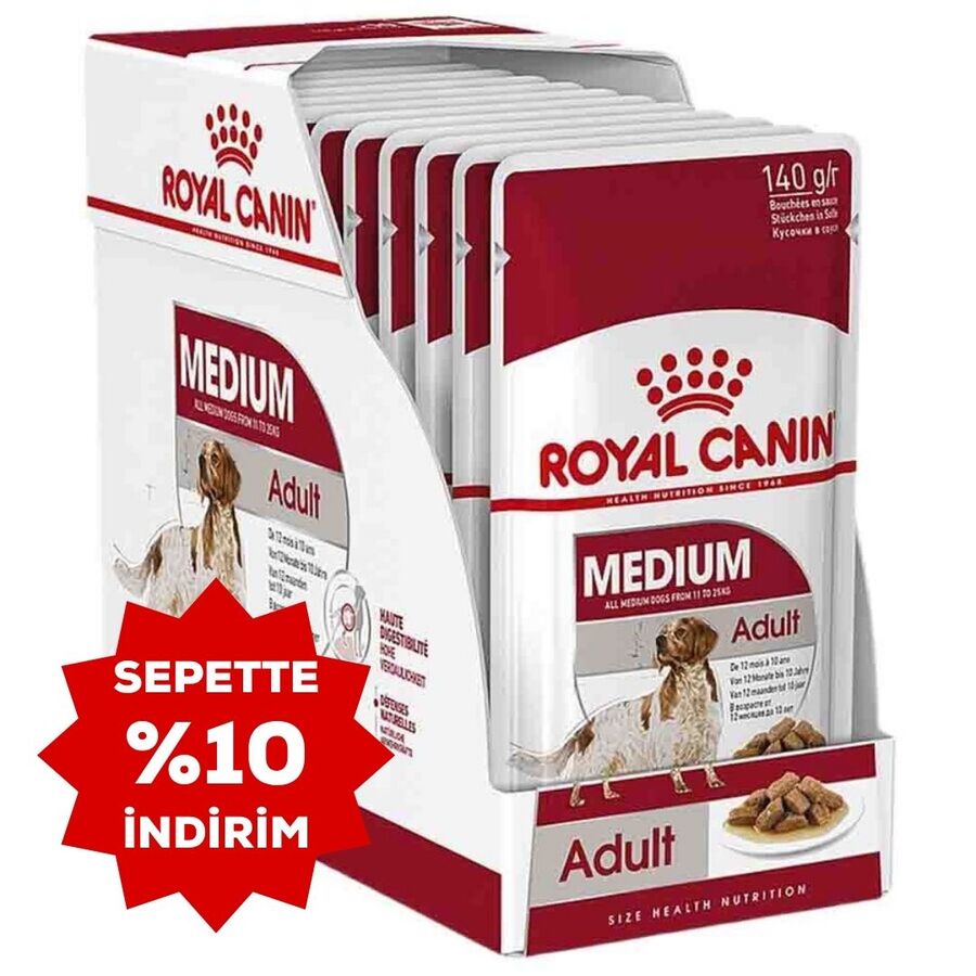 Royal Canin Orta Irk Yetişkin Köpek Konservesi 10x140gr
