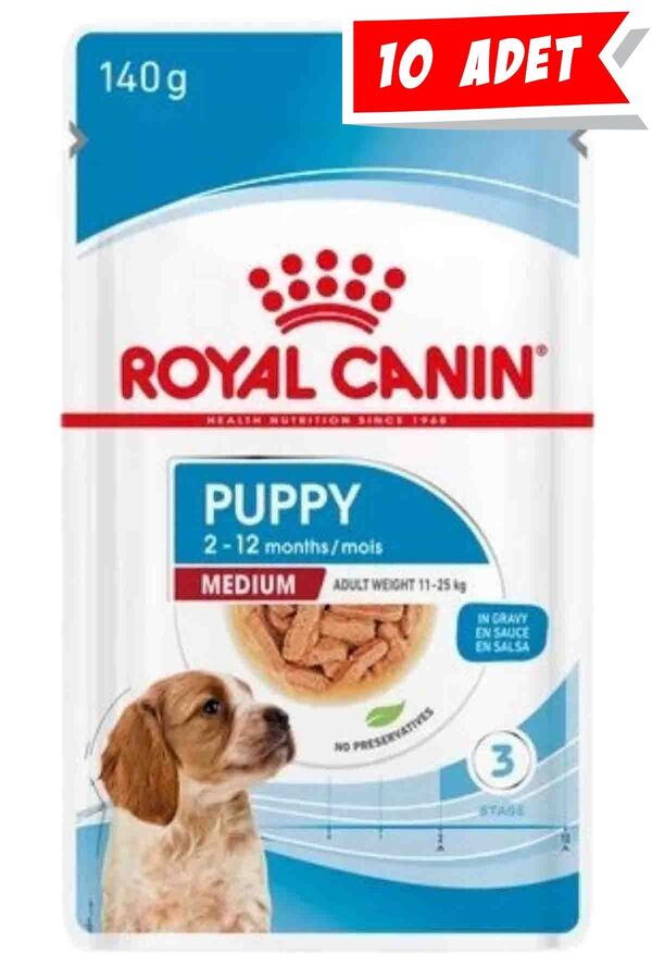 Royal Canin Orta Irk Yavru Köpek Konservesi 10x140gr Royal Canin Orta Irk Yavru Köpek Konservesi 10x140gr