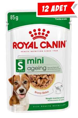 DELIST - Royal Canin Mini +12 Ageing Pouch Yaşlı Köpek Konservesi 12x85gr 12'li