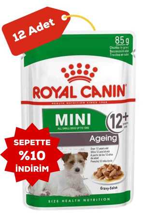 ROYAL CANIN - Royal Canin Mini +12 Ageing Pouch Yaşlı Köpek Konservesi 12x85gr 12li