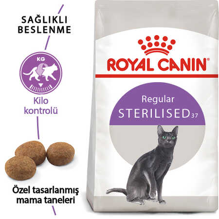 Royal Canin Sterilised 37 Kısırlaştırılmış Yetişkin Kedi Maması 4kg - Thumbnail (1)
