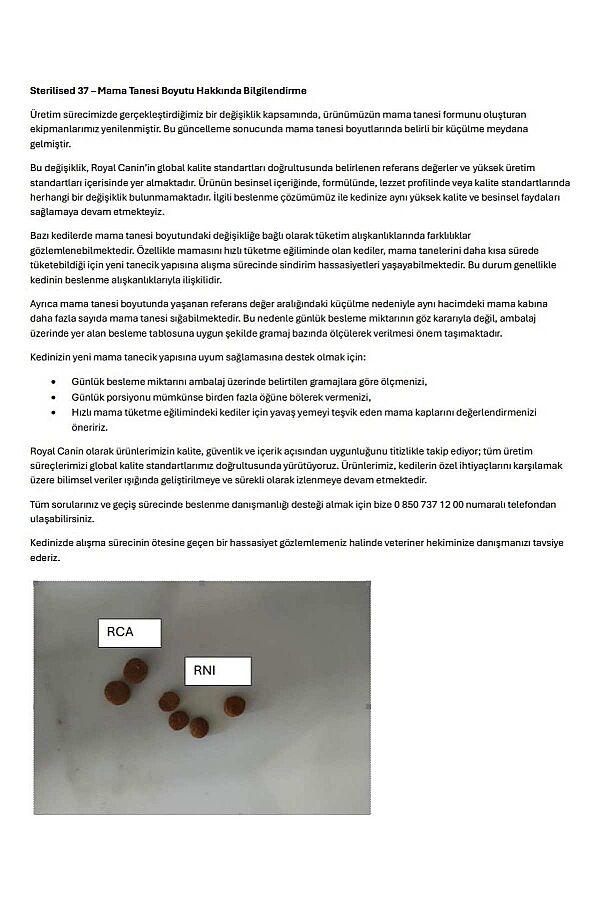 Royal Canin Sterilised 37 Kısırlaştırılmış Yetişkin Kedi Maması 4kg - 5