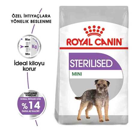 Royal Canin Sterilised Mini Kısırlaştırılmış Küçük Irk Köpek Maması 3kg - Thumbnail