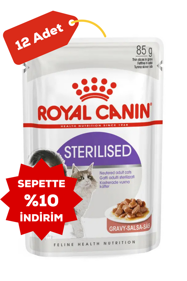 Royal Canin Gravy Kısırlaştırılmış Yetişkin Kedi Konservesi 12x85gr (12li)