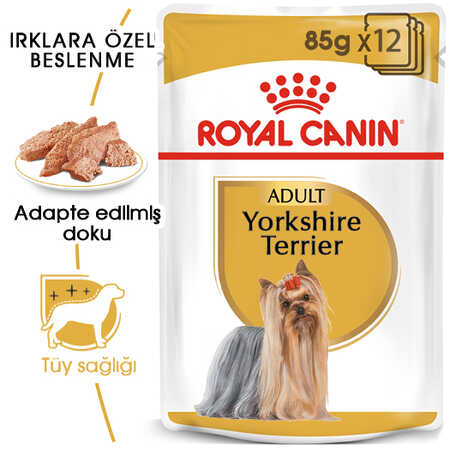 Royal Canin Yorkshire Terrier Yetişkin Köpek Konservesi 12x85gr (12'li) - Thumbnail