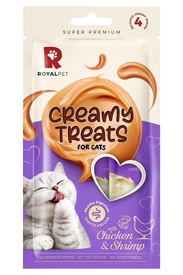 Royalpet Tavuklu ve Karidesli Krema Kedi Ödül Maması 4x14gr - 1