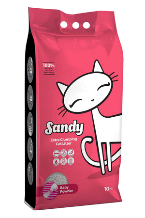 SANDY - Sandy Pudra Kokulu Ekstra Topaklanan Sodyum Bentonit Kedi Kumu 10kg SANDY - Sandy Pudra Kokulu Ekstra Topaklanan Sodyum Bentonit Kedi Kumu 10kg