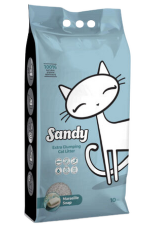 SANDY - Sandy Sabun Kokulu Ekstra Topaklanan Sodyum Bentonit Kedi Kumu 10kg