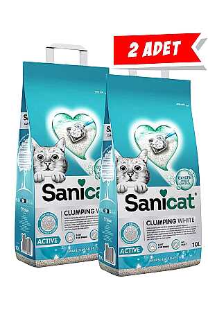 SaniCat Active Aktif Oksijenli Dezenfektan Marsilya Sabun Kokulu Kedi Kumu 10lt (2 Adet)