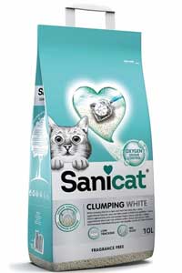 SANICAT - Sanicat Clumping White Kokusuz Hızlı Topaklanan Beyaz Kedi Kumu 10lt SANICAT - Sanicat Clumping White Kokusuz Hızlı Topaklanan Beyaz Kedi Kumu 10lt