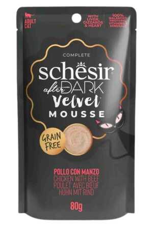 SCHESIR - Schesir After Dark Pouch Tavuk ve Sığır Etli Tahılsız Yetişkin Kedi Konservesi 80gr