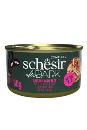 SCHESIR - Schesir After Dark Sos İçinde Tavuk Etli ve Sığır Etli Yetişkin Kedi Konservesi 80gr