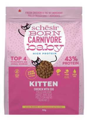 SCHESIR - Schesir Born Carnivore Baby Tavuklu ve Yumurtalı Yavru Kedi Maması 255g