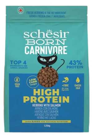 SCHESIR - Schesir Born Carnivore Somonlu ve Ringa Balıklı Yetişkin Kedi Maması 1,25kg
