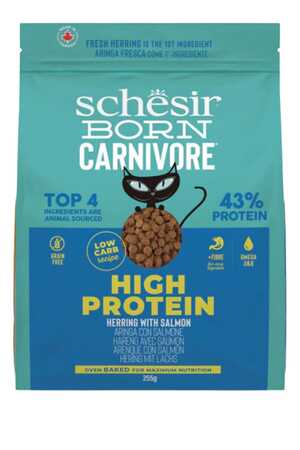 SCHESIR - Schesir Born Carnivore Somonlu ve Ringa Balıklı Yetişkin Kedi Maması 255gr