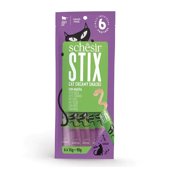 Schesir Cat Stix Ördekli Krema Kedi Ödülü 6x15gr