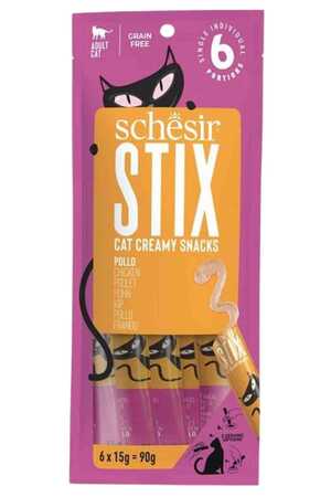 SCHESIR - Schesir Cat Stix Tavuklu Krema Kedi Ödülü 6x15gr SCHESIR - Schesir Cat Stix Tavuklu Krema Kedi Ödülü 6x15gr